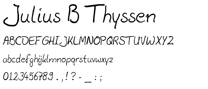 Julius B Thyssen font
